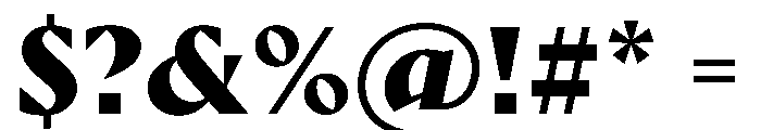 Ergon Bold Font OTHER CHARS