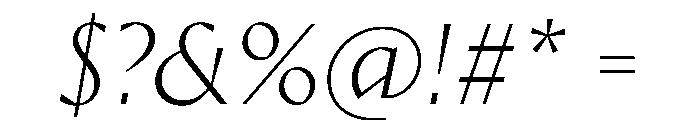 Ergon Thin Italic Font OTHER CHARS
