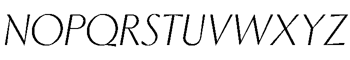 Ergon Thin Italic Font UPPERCASE
