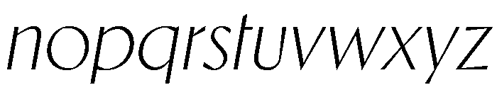 Ergon Thin Italic Font LOWERCASE