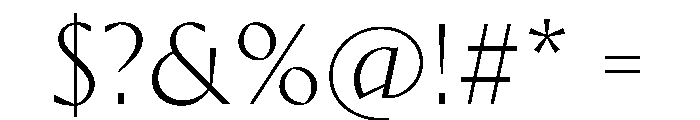 Ergon Thin Font OTHER CHARS