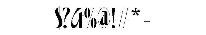 Eros Condensed Bold Font OTHER CHARS