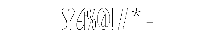 Eros Condensed Light Font OTHER CHARS