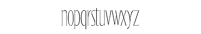 Eros Condensed Light Font LOWERCASE