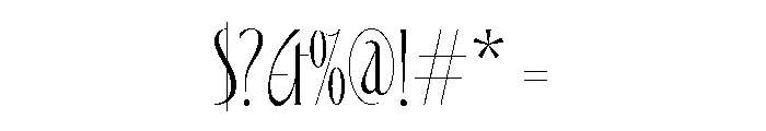 Eros Condensed Regular Font OTHER CHARS