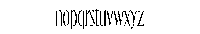 Eros Condensed Regular Font LOWERCASE