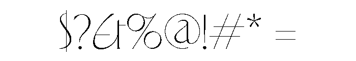 Eros Light Font OTHER CHARS
