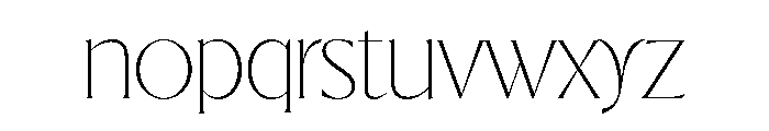 Eros Light Font LOWERCASE