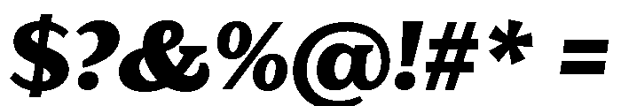 Eroika Slab Bold Italic Font OTHER CHARS