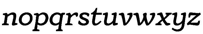 Eroika Slab Light Italic Font LOWERCASE