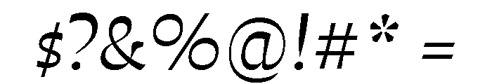 Estrojeune Light Italic Font OTHER CHARS