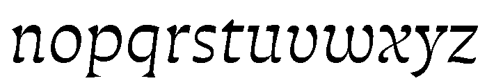 Estrojeune Light Italic Font LOWERCASE