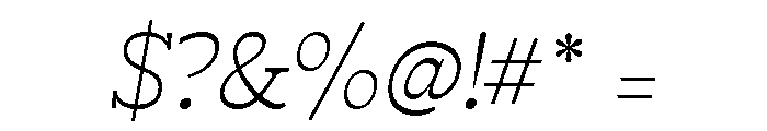 Estrojeune Thin Italic Font OTHER CHARS