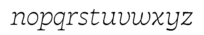 Estrojeune Thin Italic Font LOWERCASE