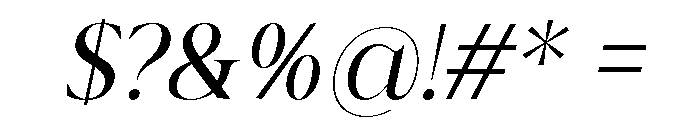 Esthary Italic Font OTHER CHARS