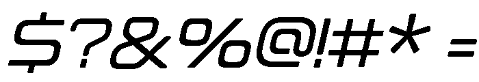 Estrada Italic Font OTHER CHARS