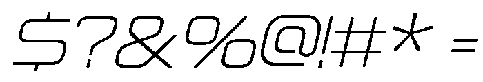 Estrada Thin Italic Font OTHER CHARS