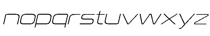 Estrada Thin Italic Font LOWERCASE