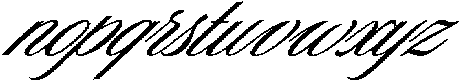 ES Script Bold Oblique Script otf (700) Font LOWERCASE