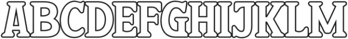 ESYOTU Outline otf (400) Font UPPERCASE