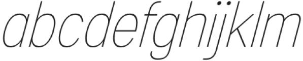 Esenka Thin Italic otf (100) Font LOWERCASE