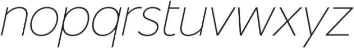 Essential Sans Hairline Italic otf (100) Font LOWERCASE