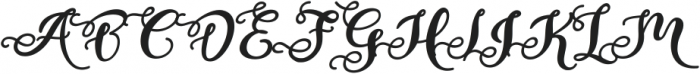 Estephany Script Italic otf (400) Font UPPERCASE