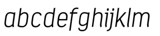Estandar Extra Light Italic Font LOWERCASE