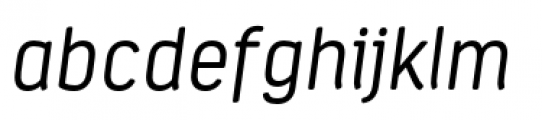 Estandar Rounded Light Italic Font LOWERCASE