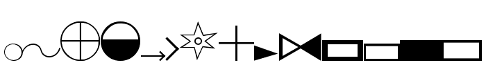 ESRI Svenska Kart Symboler 1 Font LOWERCASE