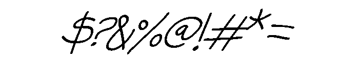 Escrita Toska Italic Font OTHER CHARS