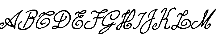 Escrita Toska Italic Font UPPERCASE