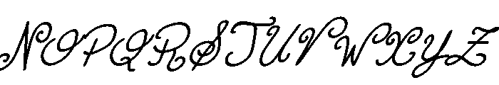 Escrita Toska Italic Font UPPERCASE