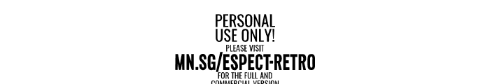 Espect Retro PERSONAL USE Regular Font OTHER CHARS