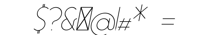 Essence Sans Light Italic Font OTHER CHARS