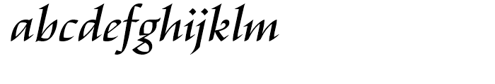 Escritura Medium Italic Font LOWERCASE