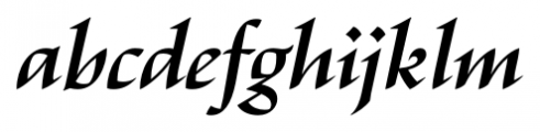 Escritura DemiBold Italic Font LOWERCASE