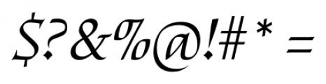Escritura Italic Font OTHER CHARS