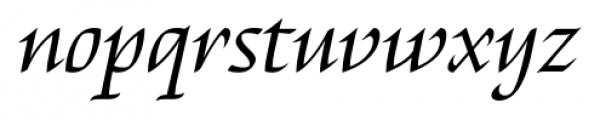 Escritura Italic Font LOWERCASE