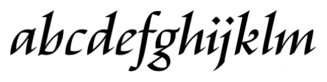 Escritura Medium Italic Font LOWERCASE