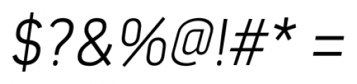 Estandar ExtraLight Italic Font OTHER CHARS