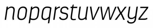 Estandar ExtraLight Italic Font LOWERCASE