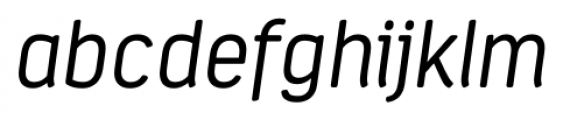 Estandar Rounded Light Italic Font LOWERCASE