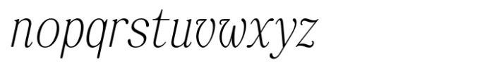 Esatis Smoothen Thin Italic Font LOWERCASE