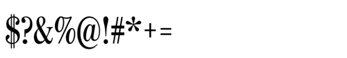 Escrow Display Compressed Regular Font OTHER CHARS