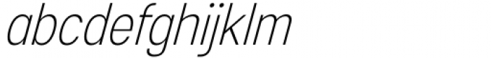 Esenka Extra Light Italic Font LOWERCASE