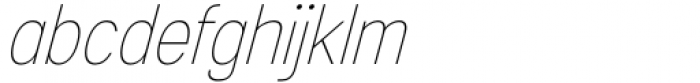 Esenka Thin Italic Font LOWERCASE