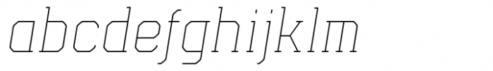 Esquina Rounded Thin Italic Font LOWERCASE