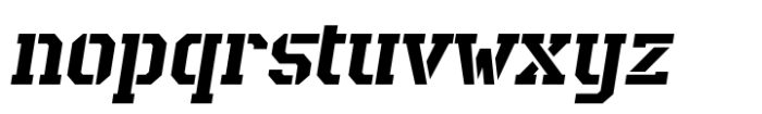 Esquina Stencil Bold Italic Font LOWERCASE