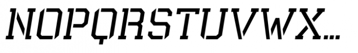 Esquina Stencil Italic Font UPPERCASE